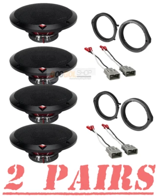 Rockford Fosgate 3-Way 6.5 inch Front & Rear Speaker for Honda Civic 2006-2021