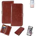 CASE FOR Ulefone Note 6T BROWN FAUX LEATHER PROTECTION WALLET BOOK FLIP MAGNET P