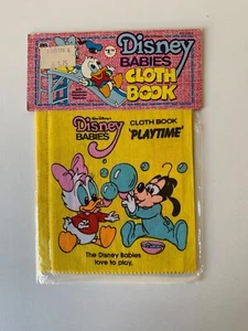 DISNEY BABIES Vintage BNIP 1986 Playtime Cloth Book - Picture 1 of 2