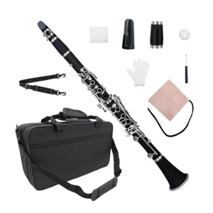 17 Keys B flat Clarinet Ebonite wood Nickel Plated Key For Student,Beginner - Picture 1 of 9