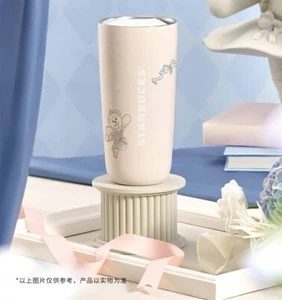 2024 China Starbucks Princess High Tea 16oz Ballet Bear Plaid Print SS Tumbler - Picture 1 of 5