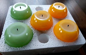 Elambia 5 Echtwachskerzen QVC flammenlose Kerzen Type YT-09 LED Batterie - Bild 1 von 4