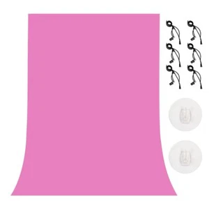 Pink Non-Woven Fabric Photography Backdrop 5x8ft Solid Color Studio Props - Picture 1 of 9