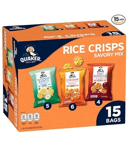 Quaker Rice Crisps 4 Flavor Savory Mix 15 count - Picture 1 of 3
