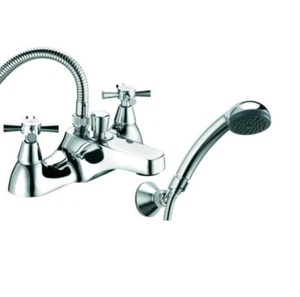 Deva Milan Bath Shower Mixer Tap Deck Mounted  Dual Tap MILAN106 - Picture 1 of 9