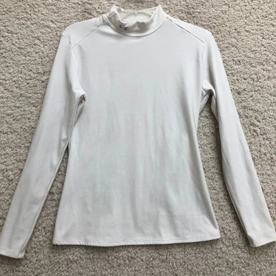 Under Armour Top Shirt Extra Large Adult White Coldgear Long Sleeve Women Fitted - Image 1 of 4