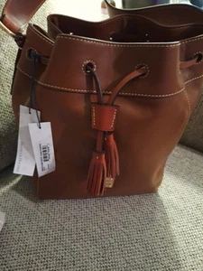 ✨NEW Dooney & Bourke Florentine Tasha Drawstring Bag – BROWN✨ Brand new - Picture 1 of 18