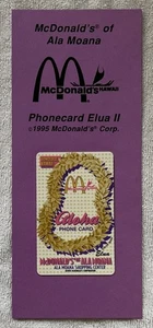 Tarjeta telefónica McDONALD'S of Ala Moana ELUA II 1995 Hawaii caducada sin usar 0717/2500 - Imagen 1 de 3