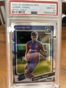 2023-24 Donruss Lamine Yamal #177 Optic Holo PSA 10 - Picture 1 of 5