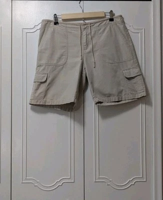 Shorts cargo Cabelas feminino cáqui 6 bolsos caminhada tamanho 8 ajuste moderno 100% algodão  - Imagem 1 de 4