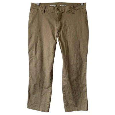 WRANGLER Women's Relaxed Fit Khaki Chino Capri Pants 31 Business Casual Summer - Image 1 of 4