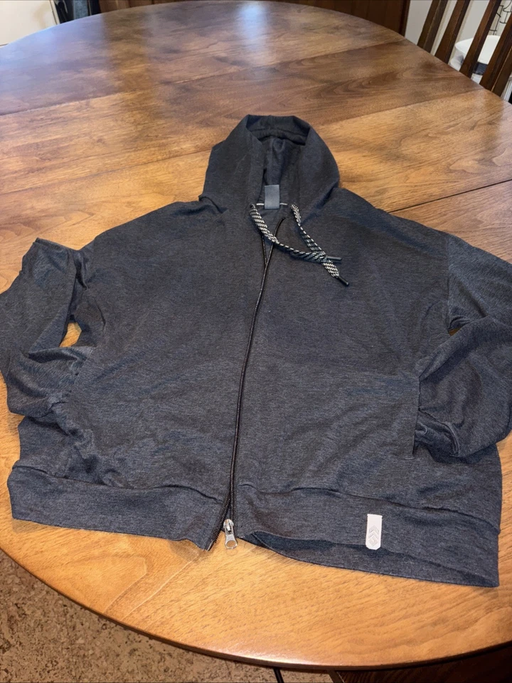 Sudadera con capucha ligera para senderismo Free Country para mujer con cremallera frontal en gris - talla grande. Foto 1 de 4