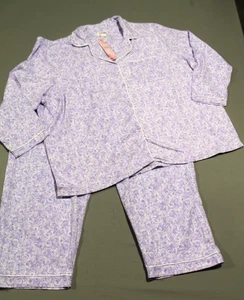 Casual Nights Damen Flanell Langarm Pyjama Set Lila Flieder Größe 4XL Neu mit Etikett - Bild 1 von 14