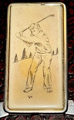 VINTAGE Golfer ANVIL TWO BLADE MONEY CLIP - Image 1 of 4