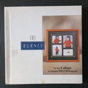 Burnes 10×10 Collage Picture Frame Chestnut New In Box Holds 4 Photos - Picture 1 of 5