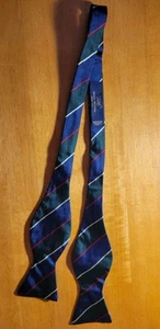 Brooks Brothers “346” Blue, Green, Red, Yellow Striped 100% Silk Men’s Bow Tie - Picture 1 of 5