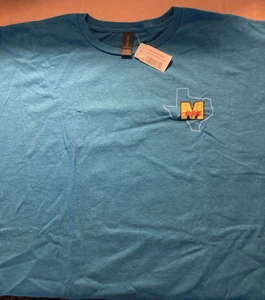 Mecum Auction Houston Texas Gildan Logo Graphic Blue T-shirt Men's XX Large - Picture 1 of 8