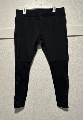 Under Armour Qualifier Elite Cold Tights Men’s Sz XL Black 1379308-001 - Image 1 of 4