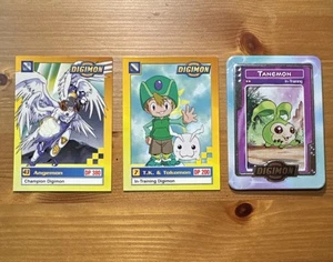 2000 Digimon (Tin Metal Card - Taco Bell) Tameon, Angemon, Tokomon 3 Card Set - Picture 1 of 4