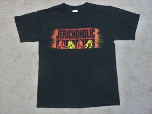 Vintage WWE WWF Chris Jericho Wrestling T-Shirt Mens M Black 2000 Jerichoholic - Picture 1 of 5