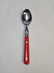 MARDI GRAS Washington Forge WF Cherry Red Flatware  1 piece Korea Vtg Teaspoon  - Picture 1 of 5