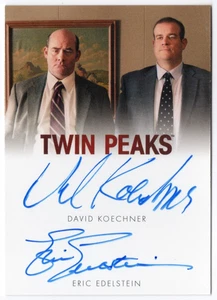 Twin Peaks Dual Autograph Eric Edelstein and David Koechner Rittenhouse - Picture 1 of 2