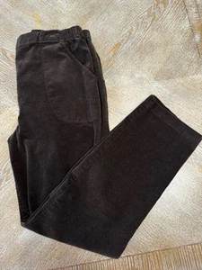Croft & Barrow Brown Corduroy Pants Large Elastic Waist 32” Inseam 29” High Rise - Picture 1 of 7