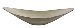 Vintage 15,25"x 5" Lenox spitz oval Elfenbein & Platin Trim Servier Boot Schüssel - Bild 1 von 7