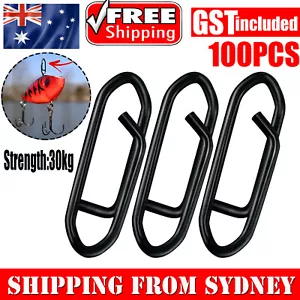 100PCS Fishing Stealth Power Speed Clips for Fishing Lures Connector Tackle AU - Picture 1 of 12