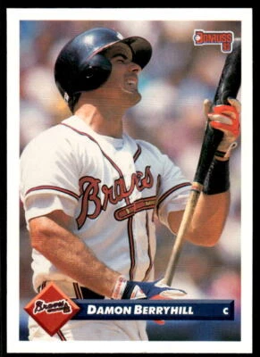 1993 Donruss 78 Damon Berryhill Atlanta Braves Baseball Card - Image 1 of 2