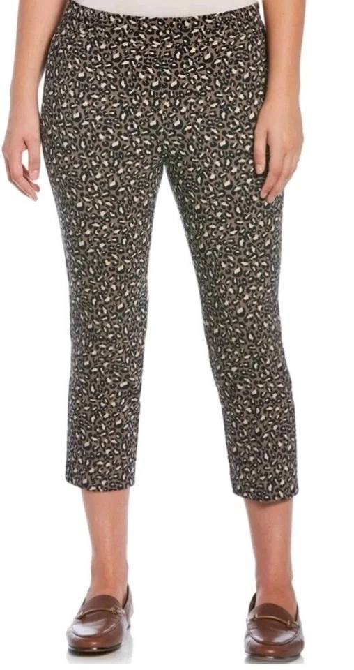 Rafaella Ladies Stretch Capri Pull-On Split Seam Waistband Comfort Size 12