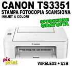 Stampante Multifunzione Canon Ts3351 Inkjet A Colori Wifi And Usb Colore Bianco