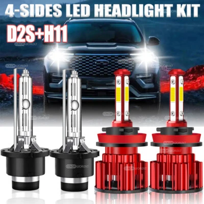 Combo de bombillas de faros HID para Infiniti FX35 2006-2011 2012 + Kit de luces antiniebla LED Foto 1 de 4