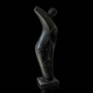 Skulptur Silhouette in Marmo Nero Sicilia schwarz italienische Marmorskulptur H.60cm  - Bild 1 von 1