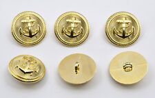 6 bottoni in metallo serie marina - ANCORA - anchor sailor buttons