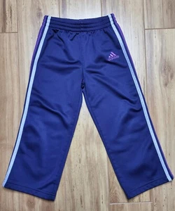 Adidas Girls Purple Activewear Running Pants Size 24 Months warmups Jogging - Picture 1 of 9