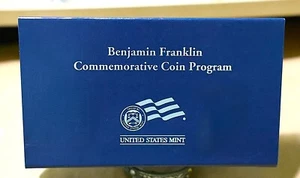 2006-P US Mint Benjamin Franklin Commemorative Silver Dollar with OGP & COA - Picture 1 of 8