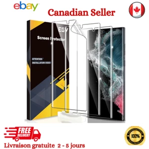Lot 3 Film Protecteur Écran Samsung Galaxy S22 Ultra En TPU Souple Anti-Rayures - Photo 1 sur 10