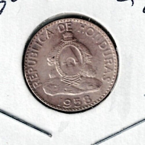 1958 Honduras Circulated Silver 20 Centavos Coin! #1