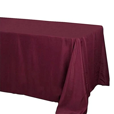 6 pcs 90"x132" Polyester Tablecloths Wedding Party Table Linens Home Kitchen - Image 1 of 3