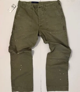 Polo Ralph Lauren Relaxed Fit Herringbone Utility Pant Ryker Wash Fatigue 34x32 - Picture 1 of 3