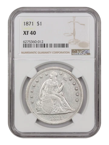 1871 $1 NGC XF40 Cover