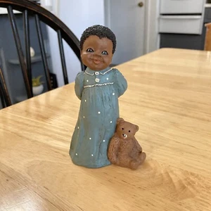 Vtg Martha Holcomb God Is Love “Amy”Figurine 1986 Signed #39 African Amer Girl - Picture 1 of 7