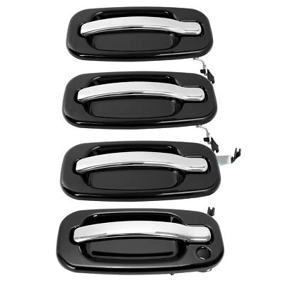 Set of 4 Outer Exterior Door Handles For Chevy Silverado GMC Cadillac 1999-2006 - Image 1 of 4