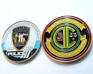 Medalla CIC POLICIA PUERTO RICO CSI Police Inspector Challenge Coin ficha token - Picture 1 of 12