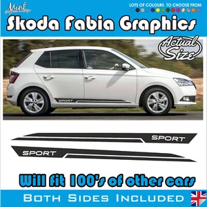 Skoda Fabia VRS Estate Hatch Side Stripes Decals Stickers Graphics FREE P&P 008 - Picture 1 of 4