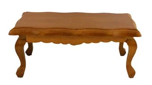 Dolls House Walnut Rectangular Coffee Table Miniature 1:12 Living Room Furniture - Picture 1 of 8