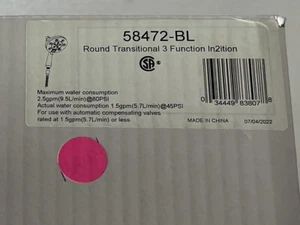 Delta 58472-BL Round Transitional 3-Function In2ition Shower Head - Picture 1 of 5