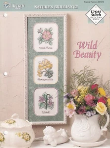 Kreuzstichmuster WILD BEAUTY Geißblatt Veilchen Wildrose Wildblumen - Bild 1 von 4