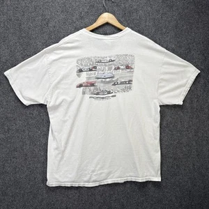 Vintage Porsche Shirt Mens XL White 90s Racing Le Mans Formula 1 Race Car - Picture 1 of 8